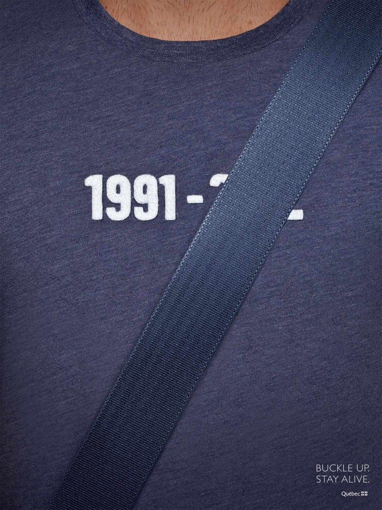 buckle up stay alive blue